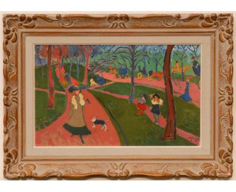 ANDRE DERAIN 'Paris', lithograph, printed by Mourlot, 1972, 37cm x 60cm, framed and glazed,