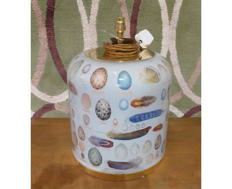 POTICHOMANIA OOLOGY TABLE LAMP, by Diana Mayo, on water gilded base, 40cm H.
