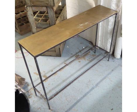 CONSOLE TABLE, contemporary bronze finish, 71cm H.