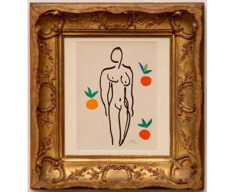 HENRI MATISSE 'Nude with Oranges', original lithograph from the 1954 edition after Matisse's cut-outs, printed by Mourlot Fre
