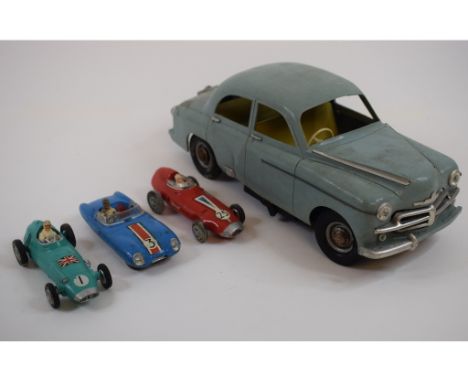 Assorted die-cast models, including a Mighty Midget Electric Vauxhall Velox 1:18 model, boxed, a Corgi Toys Vanwall Formula 1