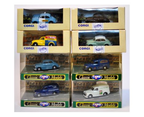 A Classic Corgi Models Morris 1000 Post Office Telephones van, eight others from the same series, and ten other Corgi vehicle