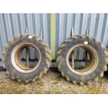 Pair of Stocks Dual Rear Wheels with Clamps