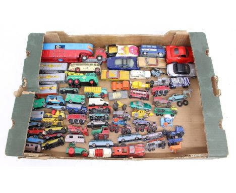 Diecast: A collection of assorted playworn diecast vehicles to include mostly Matchbox and Corgi examples. Most having some p