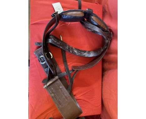 English leather padded breaking roller, new