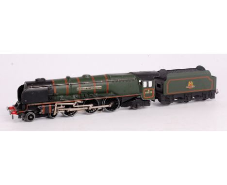A Hornby Dublo EDL12 'Duchess of Montrose' engine and tender, good for age (G)