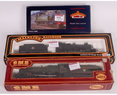 A Bachmann 32-126 BR black 45XX 2-6-2 tank engine, couplings changed for wire hook (G-BG) Mainline BR black 43XX Mogul engine