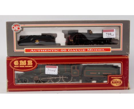 A GMR (Airfix) GW Castle class engine and tender 'Caerphilly Castle' (G-BG) together with a Dapol BR black 43XX Mogul engine 