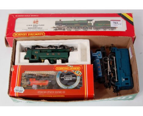 Boxed Hornby GWR "Kneller Hall" engine and tender (G-BF) 'Desmond' saddle tank engine (G-BF), GWR pannier tank engine Caledon