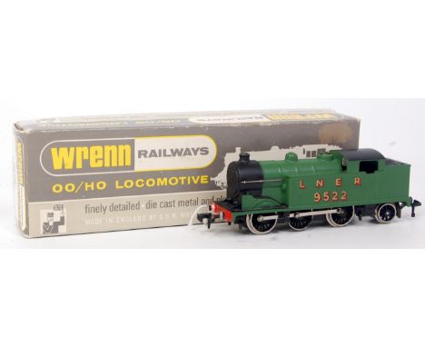 A Wrenn Railways W2217 LNER green 0-6-2 tank engine, packer No. 6 on box base (G-BG)