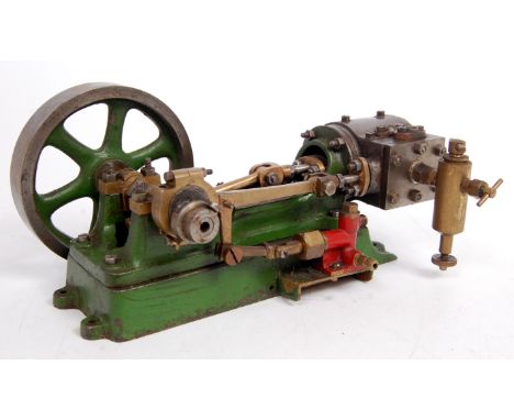 Stuart Turner No. 9 mill engine, comprising of a large single cylinder with cast iron exhaust and steam ports, gun metal and 