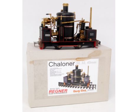 Regner Models De Winton Type 0-4-0 Locomotive, named "Chaloner", comprising of central boiler fitted with filler cap, pressur