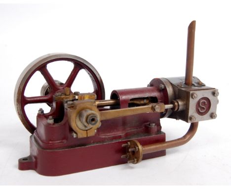 Stuart Turner No. 10H horizontal engine, comprising of cast iron cylinder with cast in steam and exhaust parts, brass connect