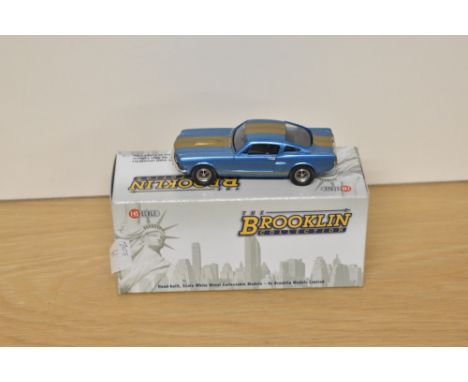 A Brooklin Models The Brooklin Collection 1:43 scale die-cast, BRK 124x (BRK F-S 09) 1966 Ford Mustang GT 350-H, metallic blu