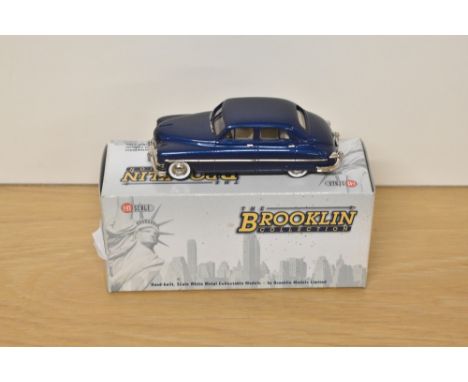 A Brooklin Models The Brooklin Collection 1:43 scale die-cast, BRK 119 1950 Packard Deluxe Eight, Packard blue metallic, in o