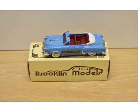 A Brooklin Models 1:43 scale die-cast, BRK 17x 1952 Studebaker Commander Indianapolis Pace Car, in original box with inner pa