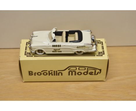 A Brooklin Models 1:43 scale die-cast, BRK 30x 1954 Dodge 500 Indianapolis Pace Car, in original box with inner packaging, ap