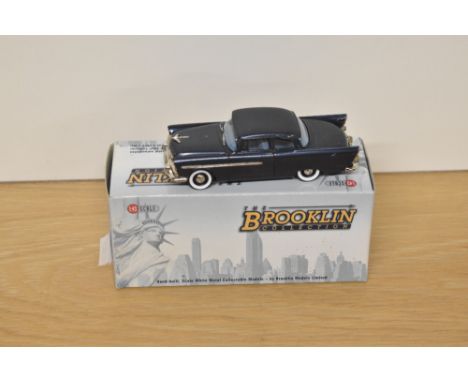 A Brooklin Models The Brooklin Collection 1:43 scale die-cast, BRK 103 1956 Plymouth Plaza 2-Door Club Sedan, licensed by The