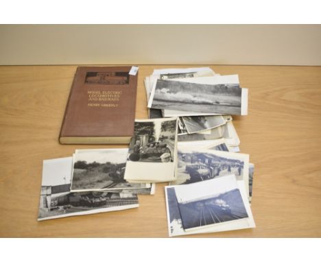 A collection of black &amp; white Railway Related Photographs, mixed sizes including postcard size and larger along with a vo