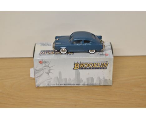 A Brooklin Models The Brooklin Collection 1:43 scale die-cast, BRK 118A 1952 Allstate Deluxe Model 115, turquoise blue, in or