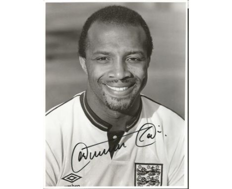 Cyrille Regis signed 8x6 b/w football photo in England kit. 9 February 1958 14 January 2018 was an English international foot