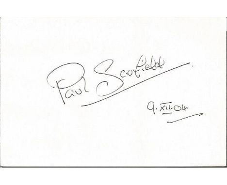 Paul Scofield signed album page 21 January 1922 19 March 2008 was an English actor of stage and screen who was known for his 