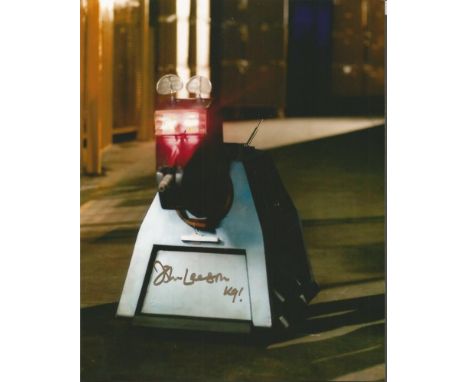 Stunning John Leeson Dr. Who hand signed 10x8 photo. This beautiful hand signed photo depicts John Leeson as the voice of K9 
