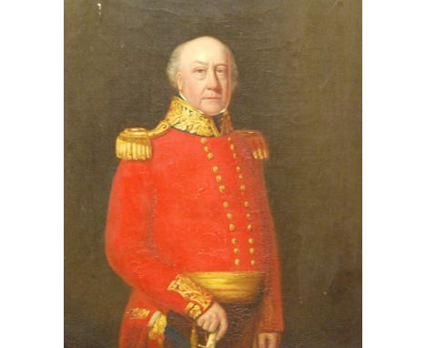 J. TAUDEVIN (19TH CENTURY)Portrait of an Officer wearing a red tunicSigned in red and dated 1837, oil on canvas, 31.5cm x 25.