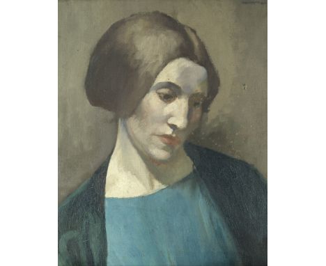 Bernard Meninsky (British, 1891-1950)Portrait of a Young Lady signed and dated 'B MENINSKY 1916' (upper right)oil on canvas50