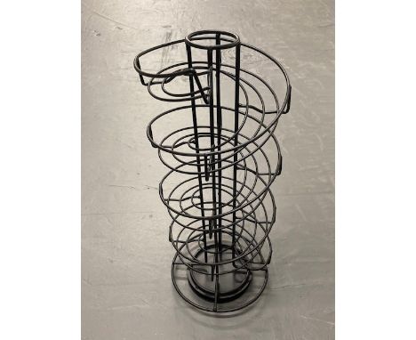 Five Maison &amp; White rotating spiral egg holders, together with two tier floating shelf 