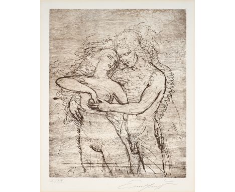 Ernst Fuchs. 1930 - Wien - 2015. Handsign. und num. VI/XXX. Radierung. 48 x 39 cm. Gl. u. R