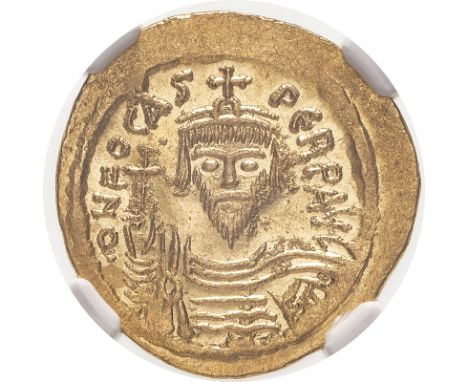 BYZANTINE EMPIRE. Phocas, 602-610. Gold solidus, ND (602-610). Phocas, a soldier in the Danube region, rebelled against the E