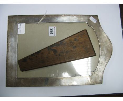 A Hallmarked Silver Mounted Rectangular Photograph Frame, on wooden easel back (easel detached), overall height 33cm.