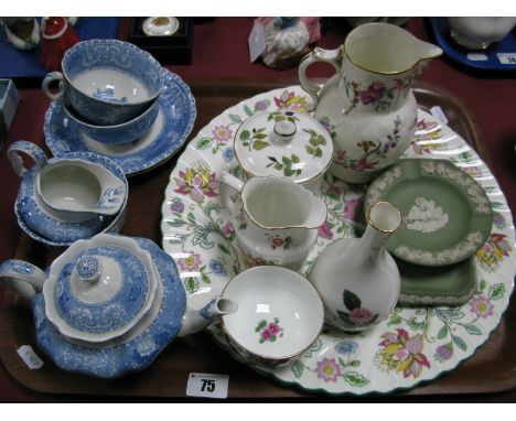 Royal Worcester, sparrow beak jug, Minton cake plate, Spode 'Camilla' tea for two set:- One Tray
