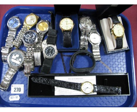 A Mixed Lot of Assorted Vintage and Later Gent's Wristwatches, including Sekonda, Casio, Geneva, Citizen etc, and a Interpol 