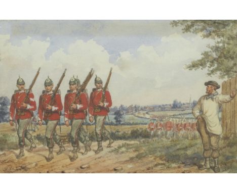 Richard Simkin (British, 1840-1926)90th Regiment of Foot (Perthshire Volunteers Light Infantry)a pair of watercolours both si