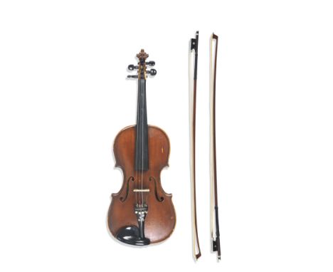 A SCOTTISH MAGGINI MODEL VIOLINJames Hardie of Aberdeen and EdinburghWith 14 1/4-inch two-piece curled back, paper label 'Mad