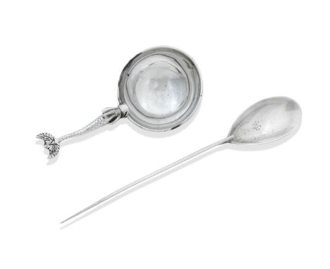 A GEORGE V TRAPAIN TREASURE REPLICA LADLEby Brook &amp; Son, Edinburgh 1927The circular bowl with a dolphin handle; and a fur