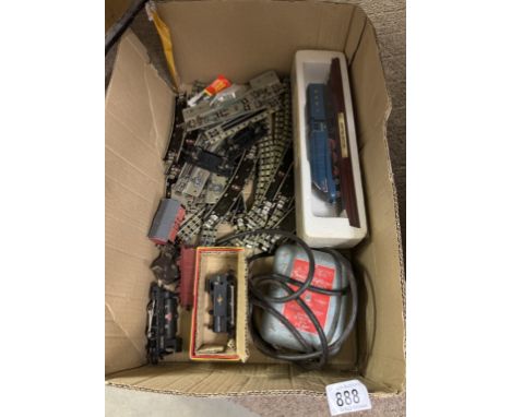 A Hornby 0 gauge clockwork engine etc &amp; 00 gauge engines etc