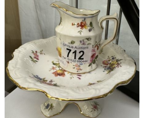 A Spode Hammersley compact &amp; Royal Crown Derby jug