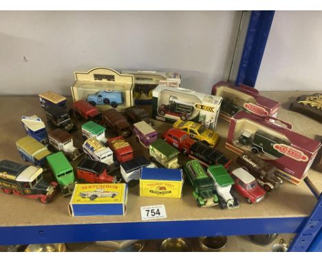 A quantity of die-cast cars etc (some boxed)  Mercedes windscreen broken, white paint yellowed boxes good but creased. Trader