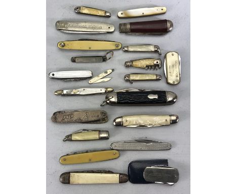 Collectable vintage fruit knives and pen knives
