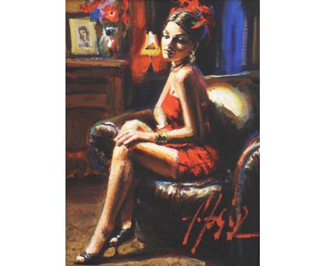 Fabian Perez (Argentinian, b.1967)'Linda IV'signed 'F Perez' l.r., also signed and inscribed as titled verso, oil on canvas30
