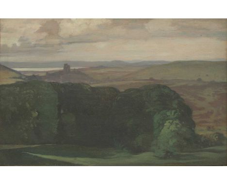 *Maxwell Ashby Armfield (1881-1972)Corfe Castle, c.1910oil on panel23.1 x 32cmProvenance: With the Fine Art Society, London.E