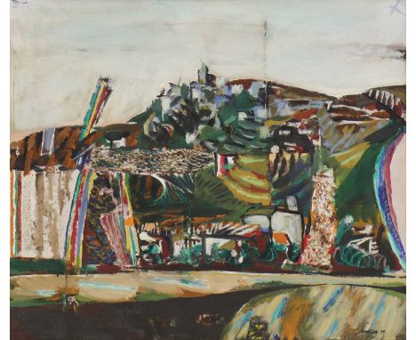 *Juliusz Joniak (Polish, b.1925)Umbrian landscapesigned and dated 'Jonaik 79' l.r., also signed and inscribed with title in P