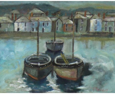 *Jack Pender (1918-1998)'Harbour Mousehole', 1948signed 'J. Pender' l.r., inscribed as titled and dated '48' in pencil verso,