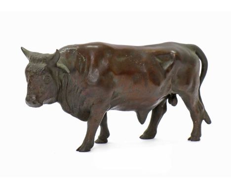 *Elsie Marian Henderson (1880-1967)Standing Oxbronze with a brown patina6cm wide27cm deep14cm highProvenance: From the artist