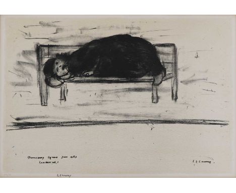 *Laurence Stephen Lowry RA (1887-1976)Bloomsbury Square, June 1967lithograph on arches, signed 'LS LOWRY' and numbered 12/75s