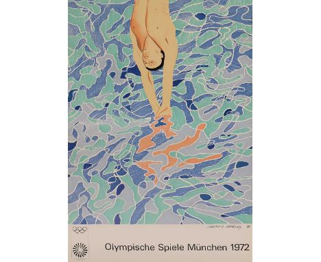 *David Hockney RA (b.1937)'Olympische Spiele München 1972'offset lithograph in colours101 x 64cm, unframed*Artist's Resale Ri