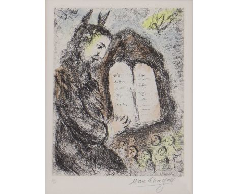 *Marc Chagall (Russian-French, 1887-1985)Moise Piate 18, from Songeslithograph in colours, from an edition of 50 and 10 proof